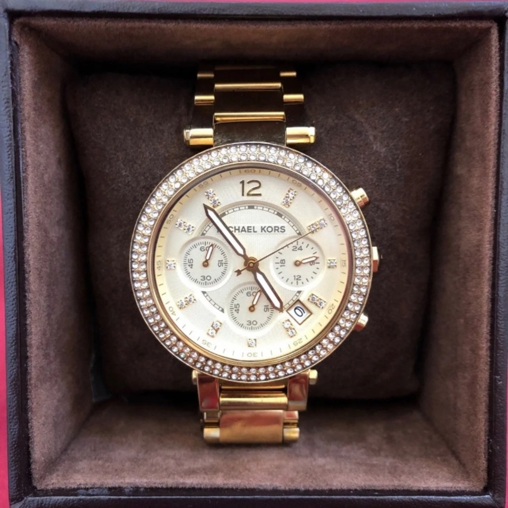 Gold-tone Michael Kors women’s Parker watch